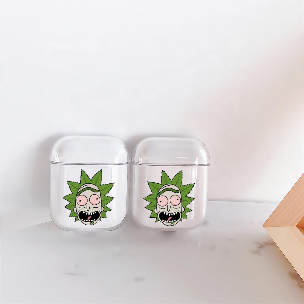 Rick's Face Leaf hair Apple Airpods Clear Case-Xtracase