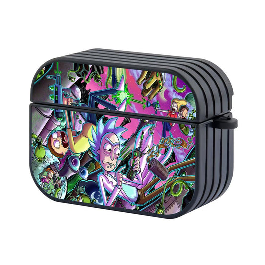 Rick and Morty Disturbing The World Hard Plastic Case Cover For Apple Airpods Pro 2-Xtracase