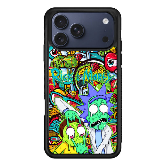 Rick and Morty Melt in Doodle iPhone 17 Pro Max Case - Xtracase