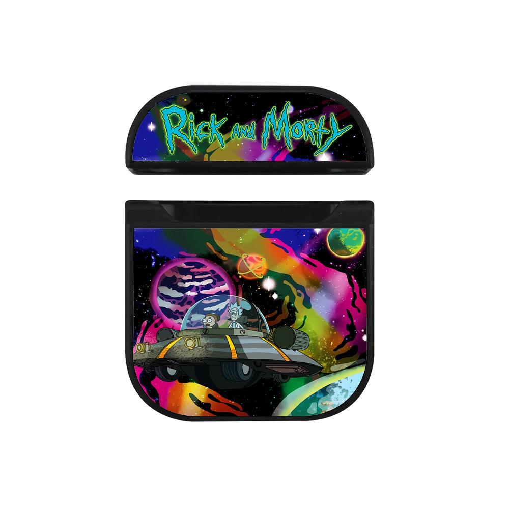 Rick and Morty Ride a Spacecraft Hard Plastic Case Cover For Apple Airpods-Xtracase