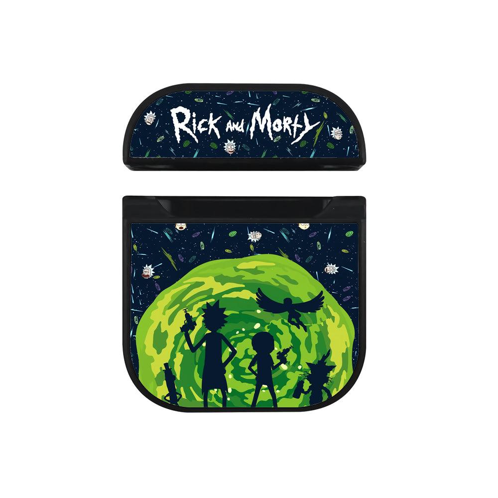 Rick and Morty Silhouette of Combined Troops Hard Plastic Case Cover For Apple Airpods-Xtracase