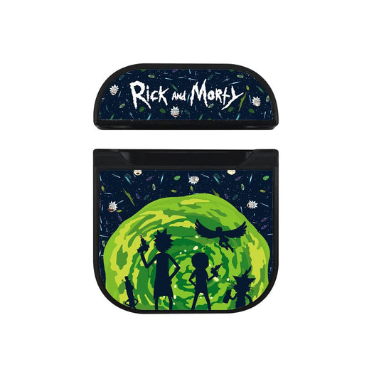 Rick and Morty Silhouette of Combined Troops Hard Plastic Case Cover For Apple Airpods-Xtracase