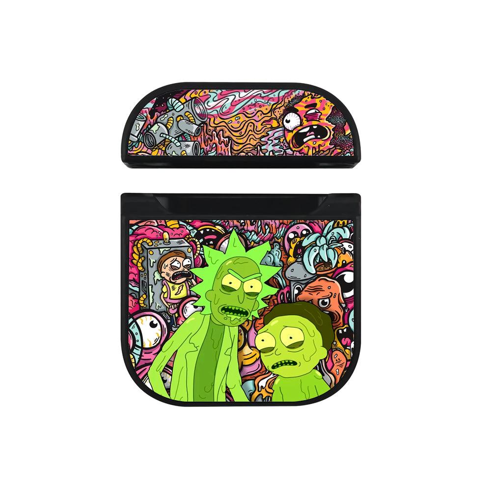 Rick and Morty The Melting World Hard Plastic Case Cover For Apple Airpods-Xtracase