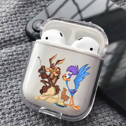 Road Runner and Wile E Coyote Protective Clear Case Cover For Apple Airpods-Xtracase