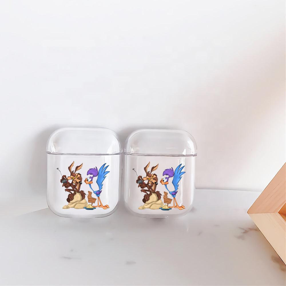 Road Runner and Wile E Coyote Protective Clear Case Cover For Apple Airpods-Xtracase