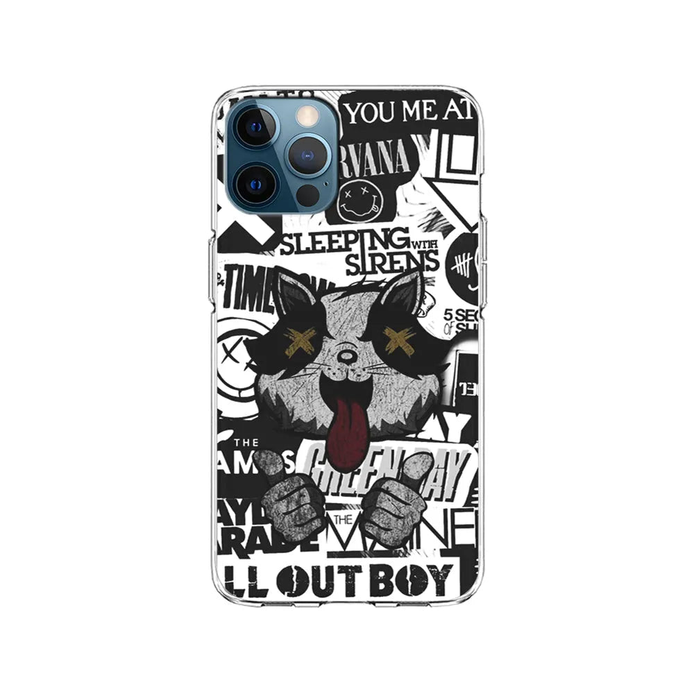 Rock Bands of Playlist iPhone 13 Pro Case-Clear Soft Case-Xtracase