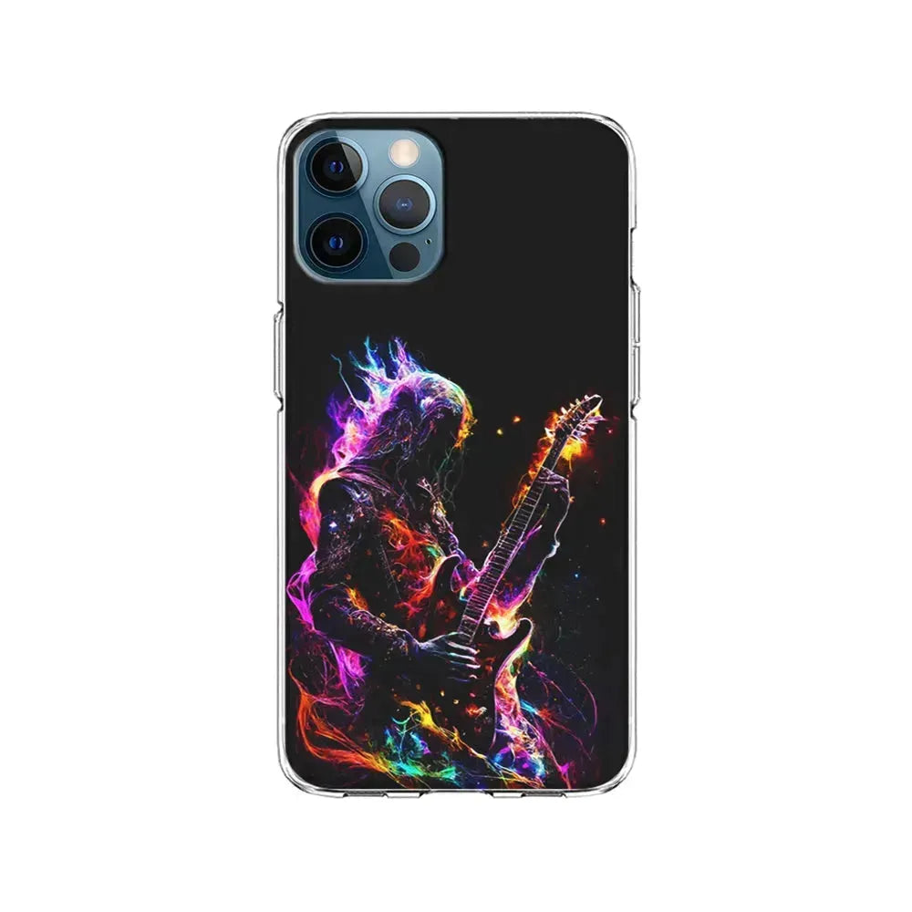 Rock Heavy Metal Guitar iPhone 15 Pro Max Case-Clear Soft Case-Xtracase