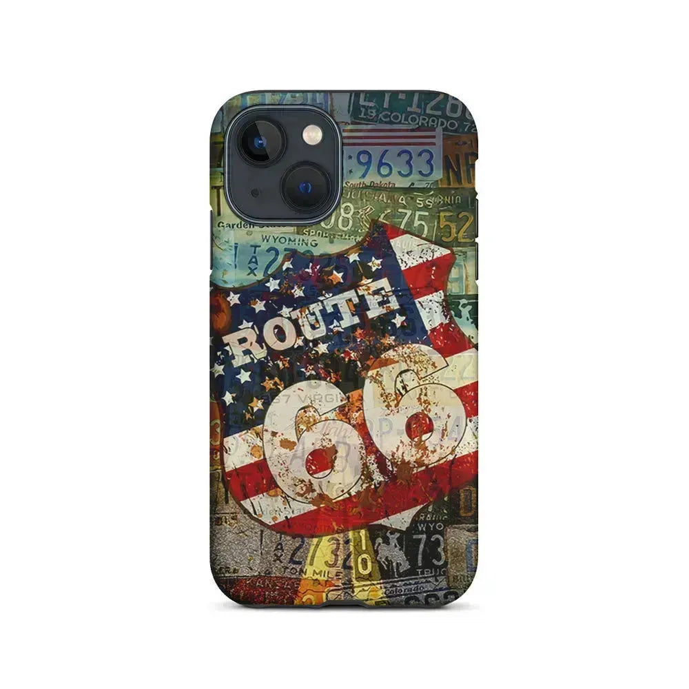 Route 66 Classic Plate iPhone 13 Mini Case-2 in 1 Tough Case-Xtracase