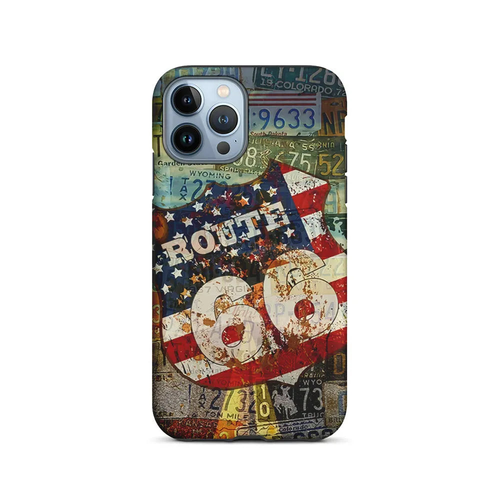 Route 66 Classic Plate iPhone 13 Pro Case-2 in 1 Tough Case-Xtracase