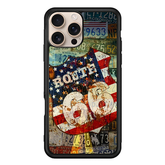 Route 66 Classic Plate iPhone 16 Pro Case - iPhone 16 Pro