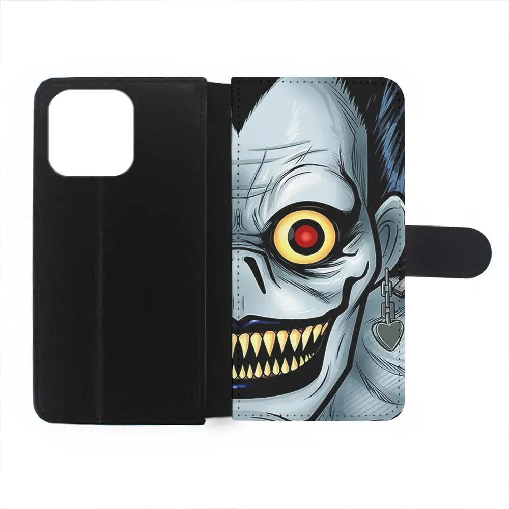 Ryuk Death Note Half Face iPhone 15 Pro Max Case-Flip Wallet Case-Xtracase