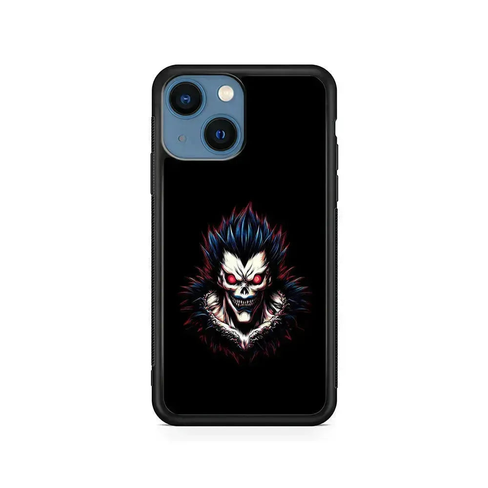 Ryuk In The Dark Death Note iPhone 13 Mini Case-Rubber / Black (2D Case)-Xtracase