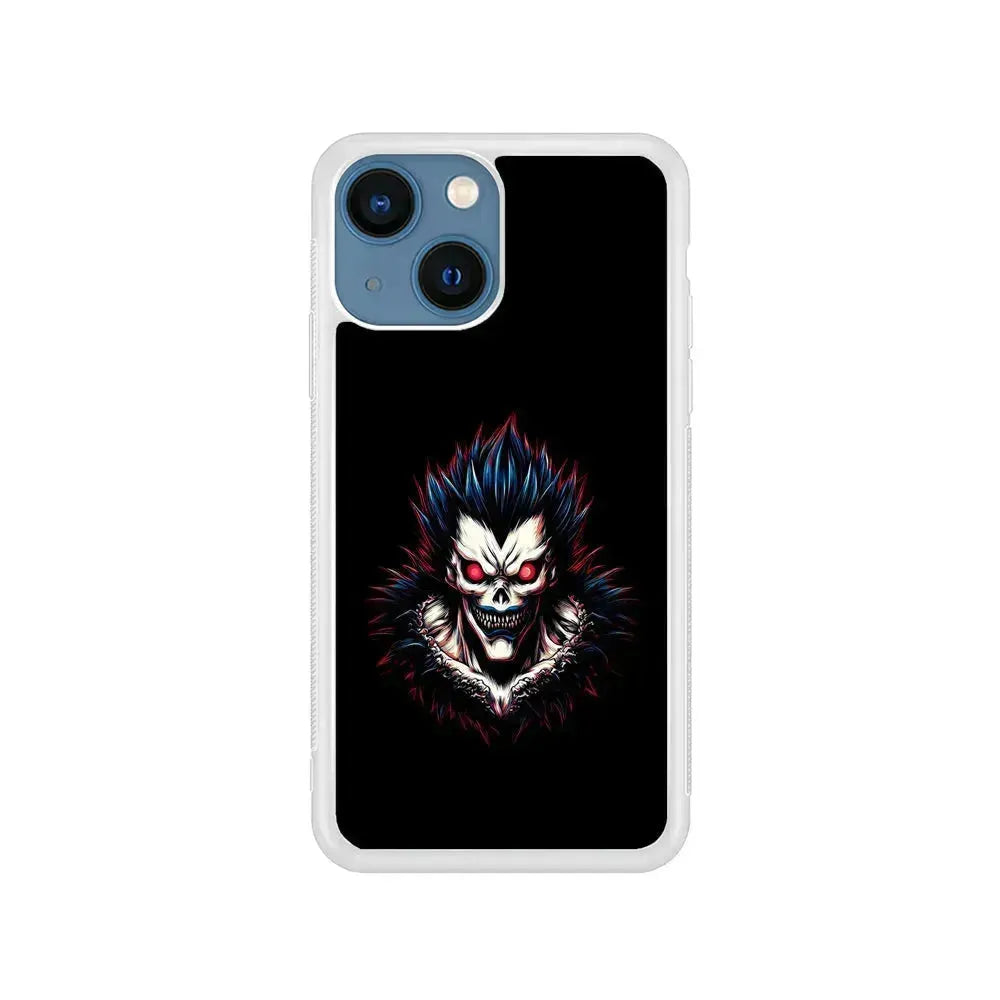 Ryuk In The Dark Death Note iPhone 13 Mini Case-Rubber / White (2D Case)-Xtracase