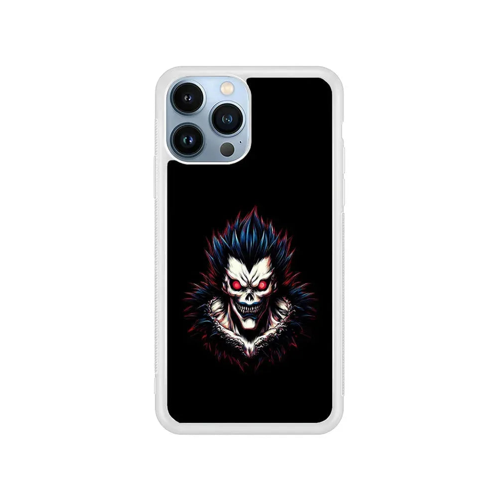 Ryuk In The Dark Death Note iPhone 15 Pro Max Case-Rubber / White (2D Case)-Xtracase