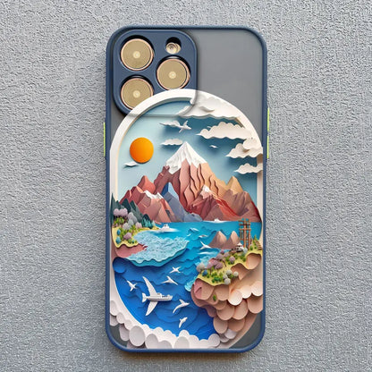 Printing Landscape Phone case Creative Mountains Back Cover