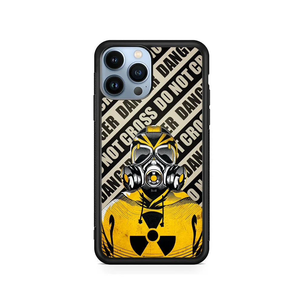 Safety from Dangerous Thing iPhone 13 Pro Case-Rubber / Black (2D Case)-Xtracase