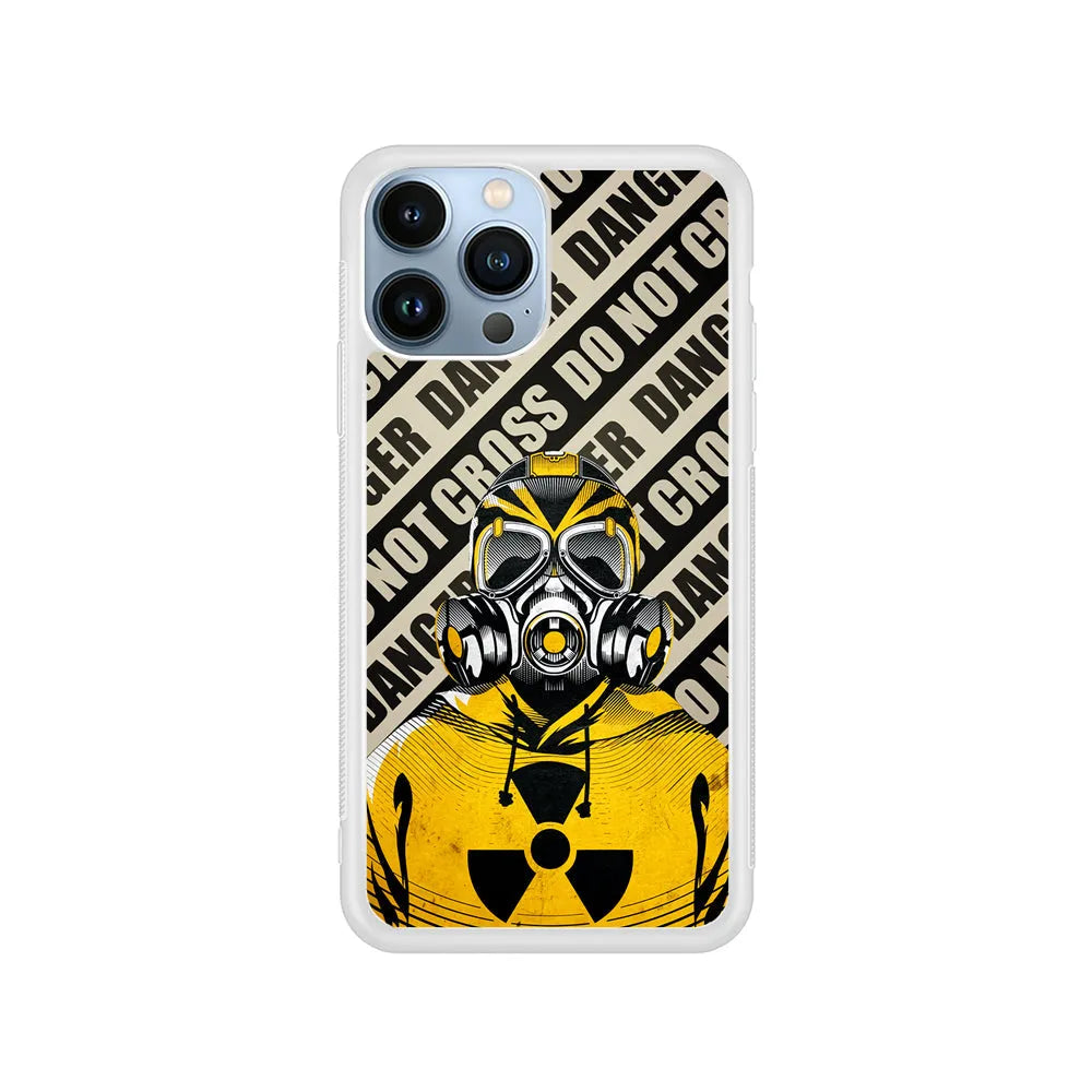 Safety from Dangerous Thing iPhone 13 Pro Max Case-Rubber / White (2D Case)-Xtracase
