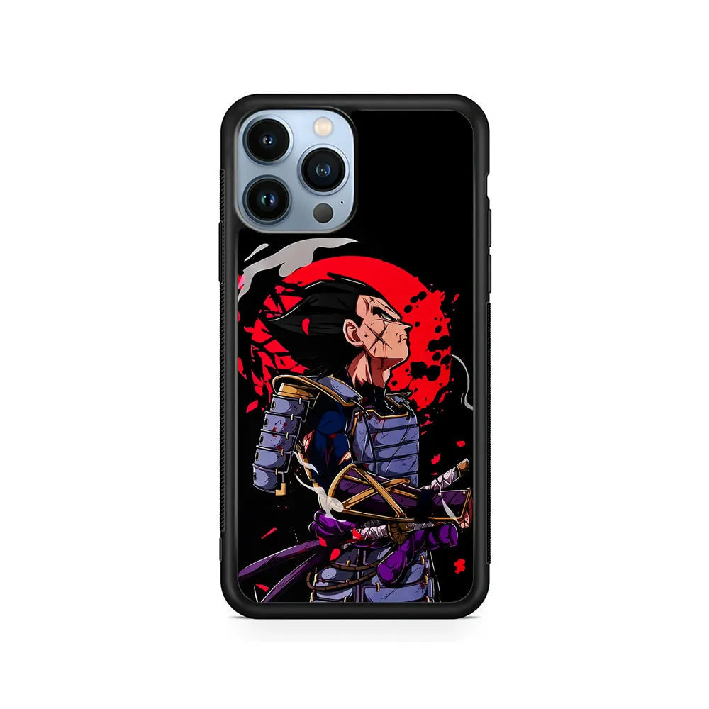 Samurai Vegeta Dragon Ball Z iPhone 13 Pro Case-Rubber / Black (2D Case)-Xtracase