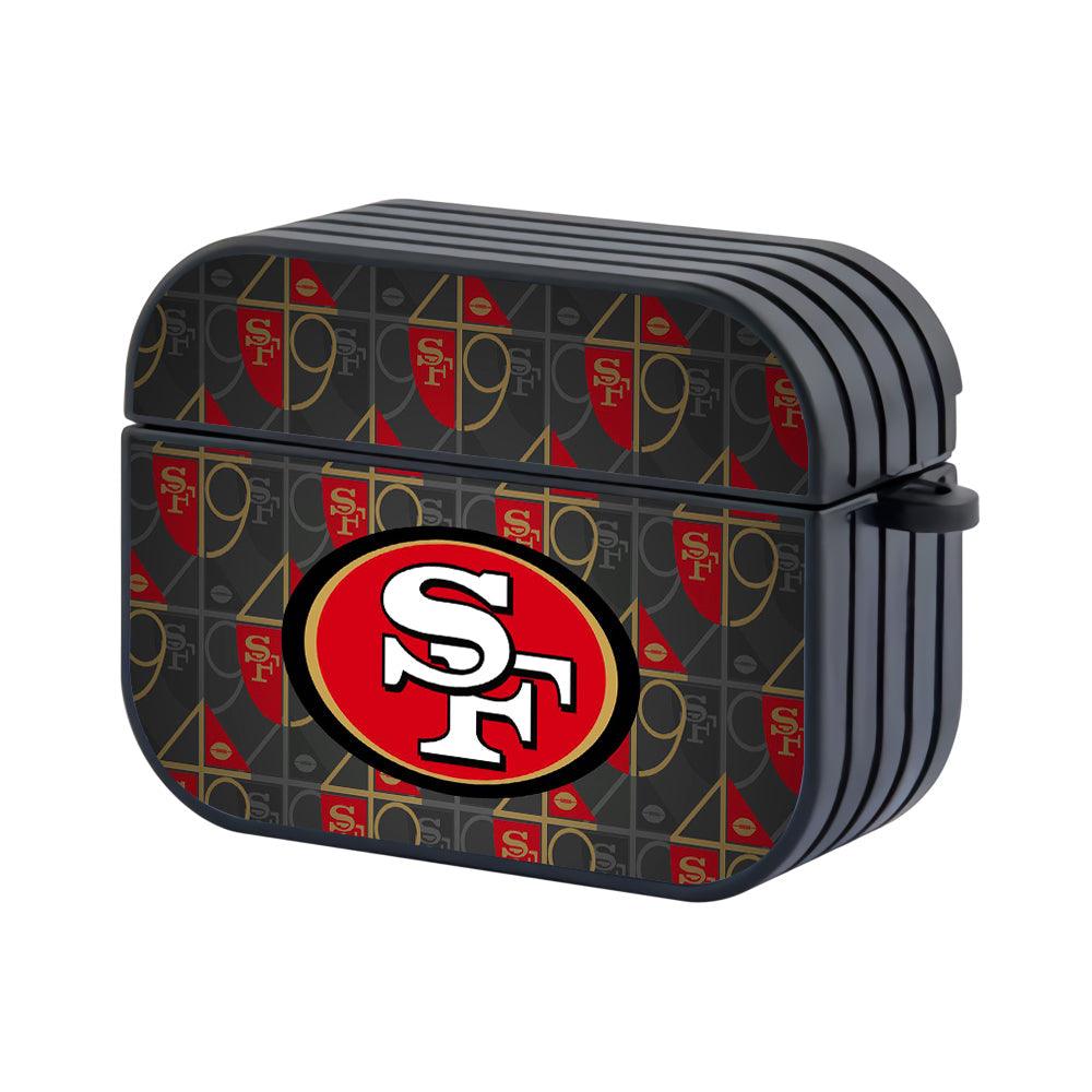 San Francisco 49ers NFL Gold and Red Patern of Emblem Hard Plastic Case Cover For Apple Airpods Pro 3-Xtracase