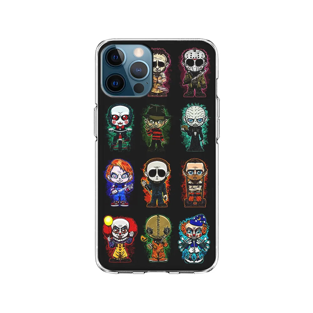 Scary Movie Horror Chibi iPhone 13 Pro Case-Clear Soft Case-Xtracase