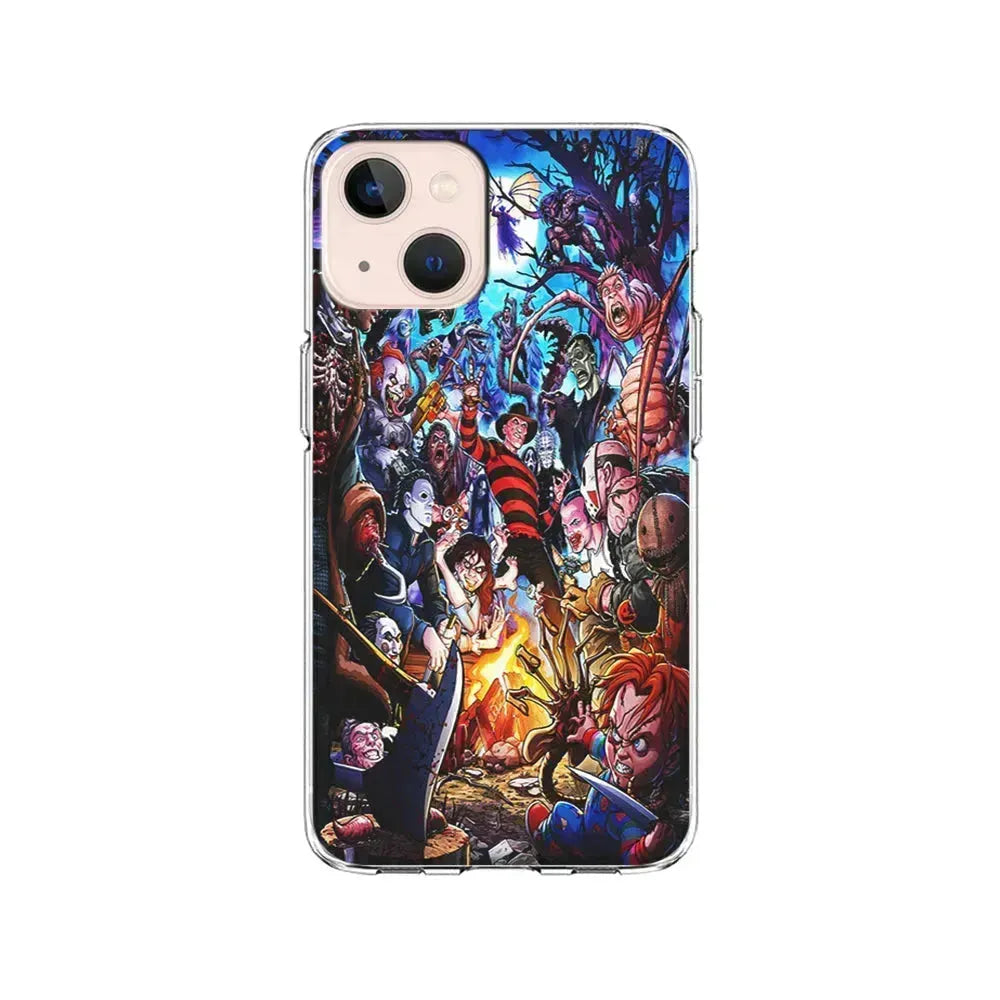 Scary Movie Horror Main Characters iPhone 13 Mini Case-Clear Soft Case-Xtracase