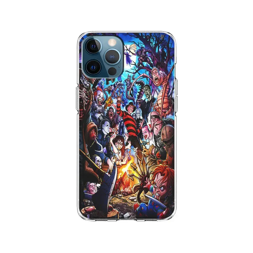 Scary Movie Horror Main Characters iPhone 15 Pro Max Case-Clear Soft Case-Xtracase