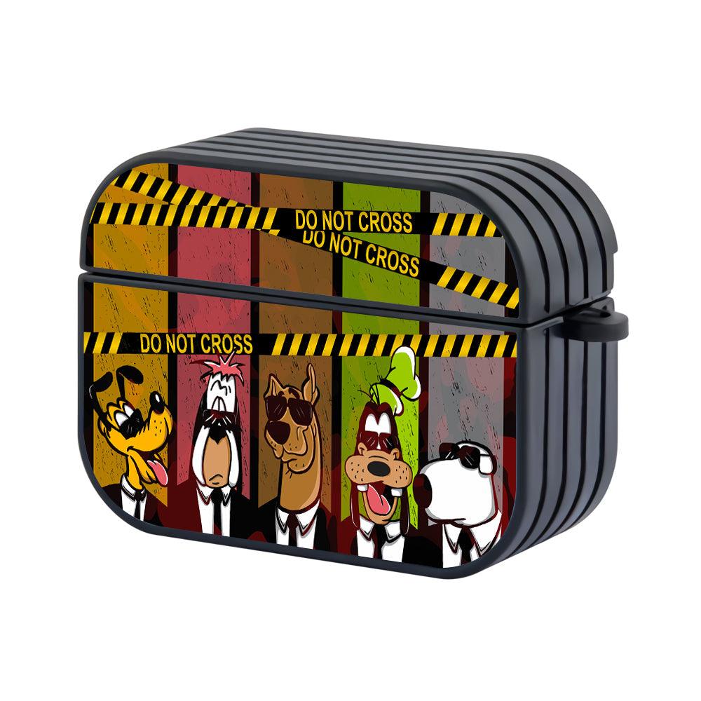 Scooby and Dog Friends in Black Hard Plastic Case Cover For Apple Airpods Pro 2-Xtracase