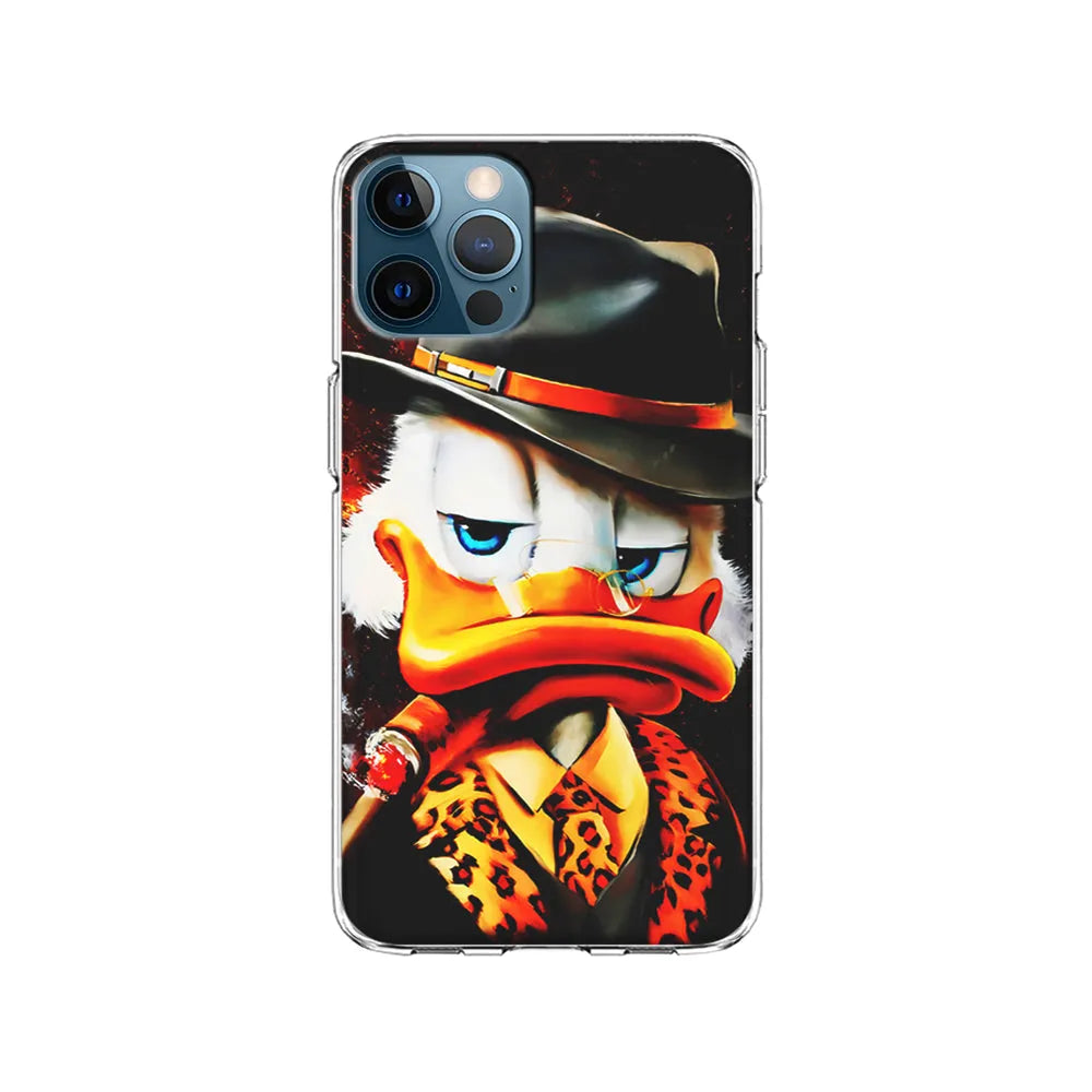 Scrooge McDuck Gangster Style iPhone 13 Pro Case-Clear Soft Case-Xtracase