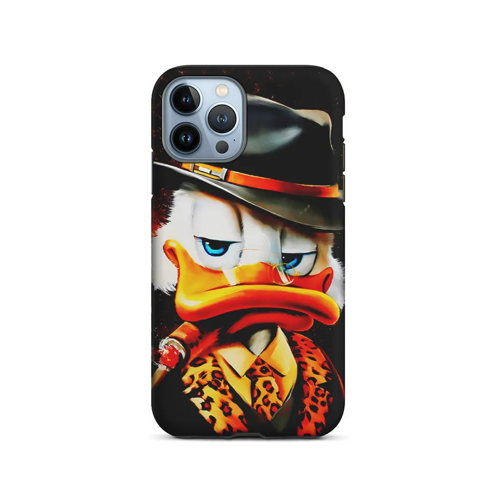 Scrooge McDuck Gangster Style iPhone 13 Pro Case-2 in 1 Tough Case-Xtracase