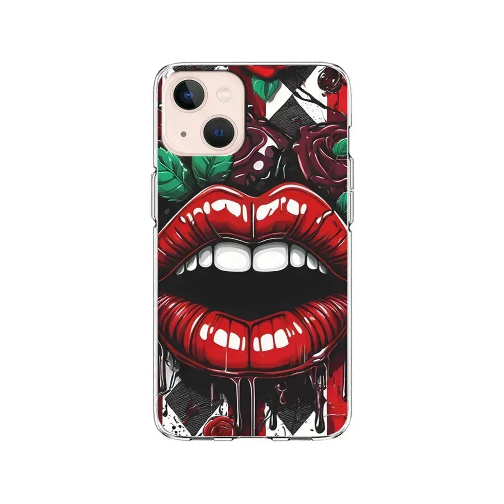 Sexy Big Lips Closeup iPhone 13 Mini Case-Clear Soft Case-Xtracase