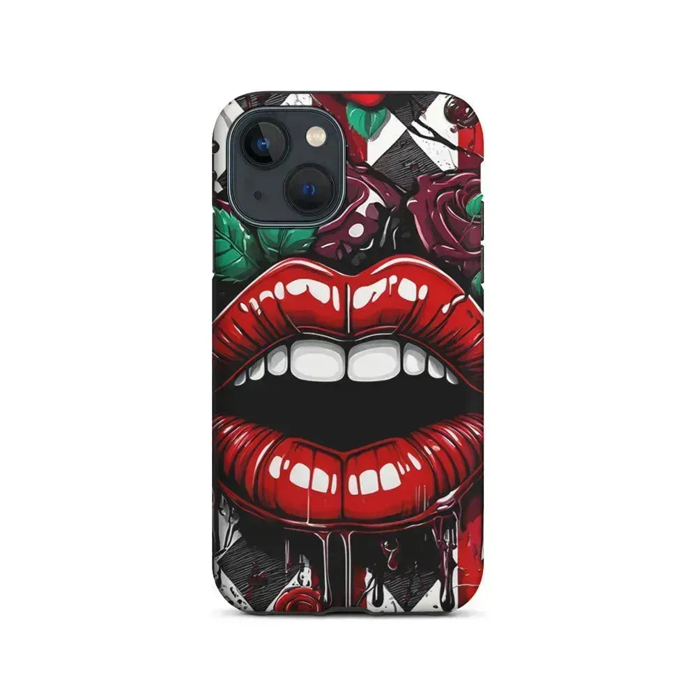Sexy Big Lips Closeup iPhone 13 Mini Case-2 in 1 Tough Case-Xtracase