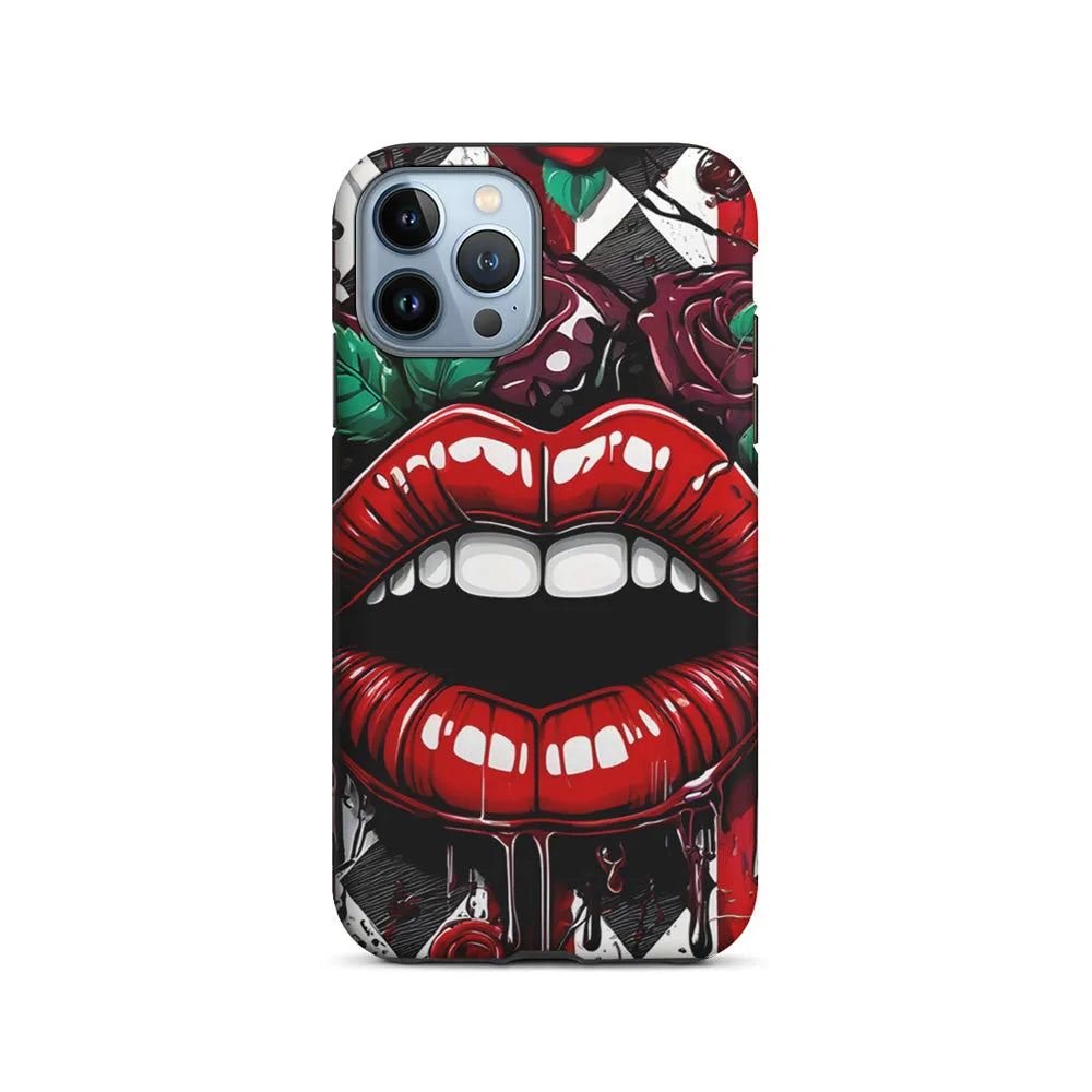 Sexy Big Lips Closeup iPhone 13 Pro Max Case-2 in 1 Tough Case-Xtracase