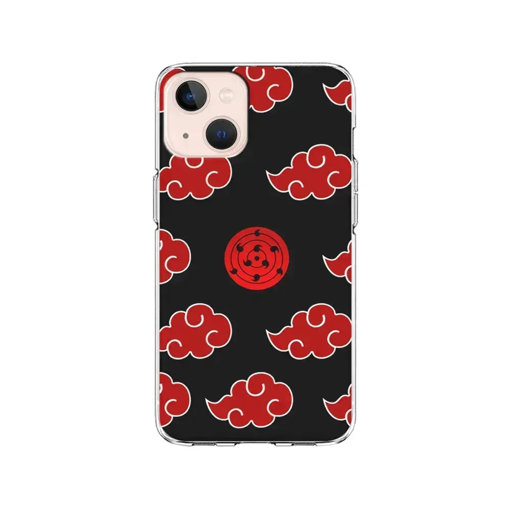 Sharingan and Akatsuki Naruto iPhone 13 Mini Case-Clear Soft Case-Xtracase