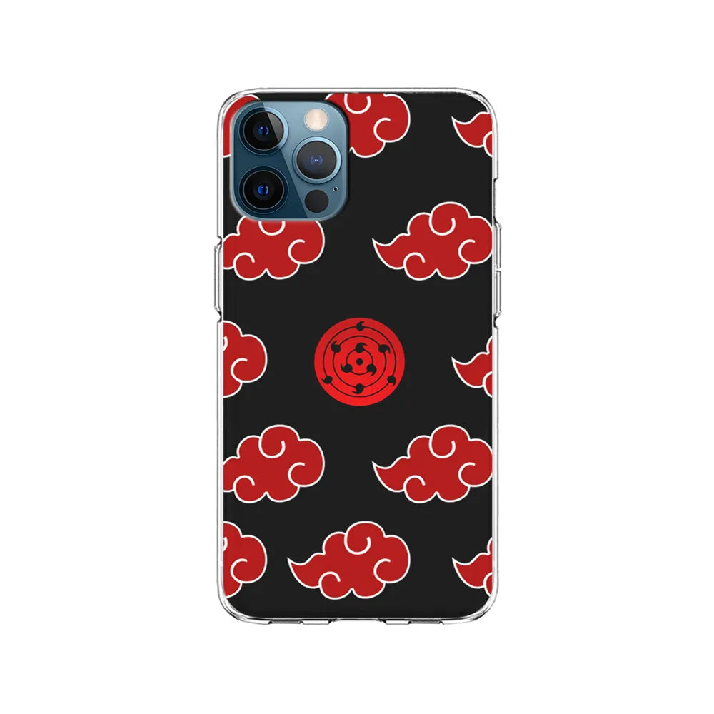 Sharingan and Akatsuki Naruto iPhone 13 Pro Max Case-Clear Soft Case-Xtracase