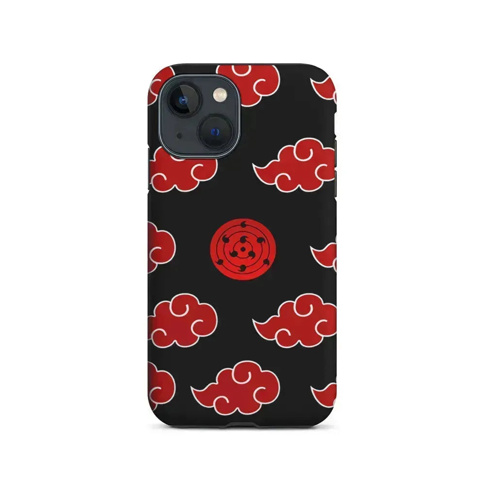 Sharingan and Akatsuki Naruto iPhone 13 Mini Case-2 in 1 Tough Case-Xtracase