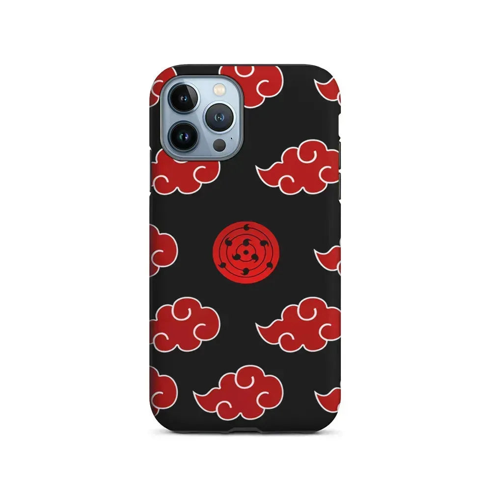 Sharingan and Akatsuki Naruto iPhone 15 Pro Max Case-2 in 1 Tough Case-Xtracase
