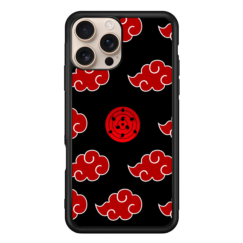 Sharingan and Akatsuki Naruto iPhone 16 Pro Max Case - iPhone 16 Pro Max