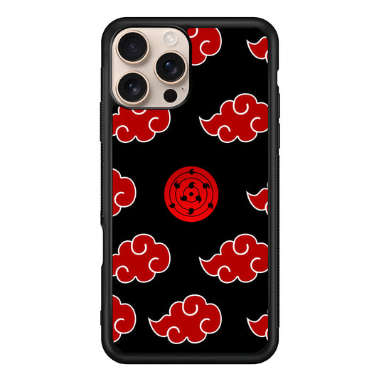Sharingan and Akatsuki Naruto iPhone 16 Pro Max Case - iPhone 16 Pro Max