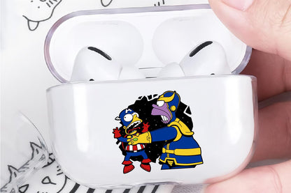 Simpson Avengers Parody Apple Airpod Pro 2 Clear Case-Xtracase