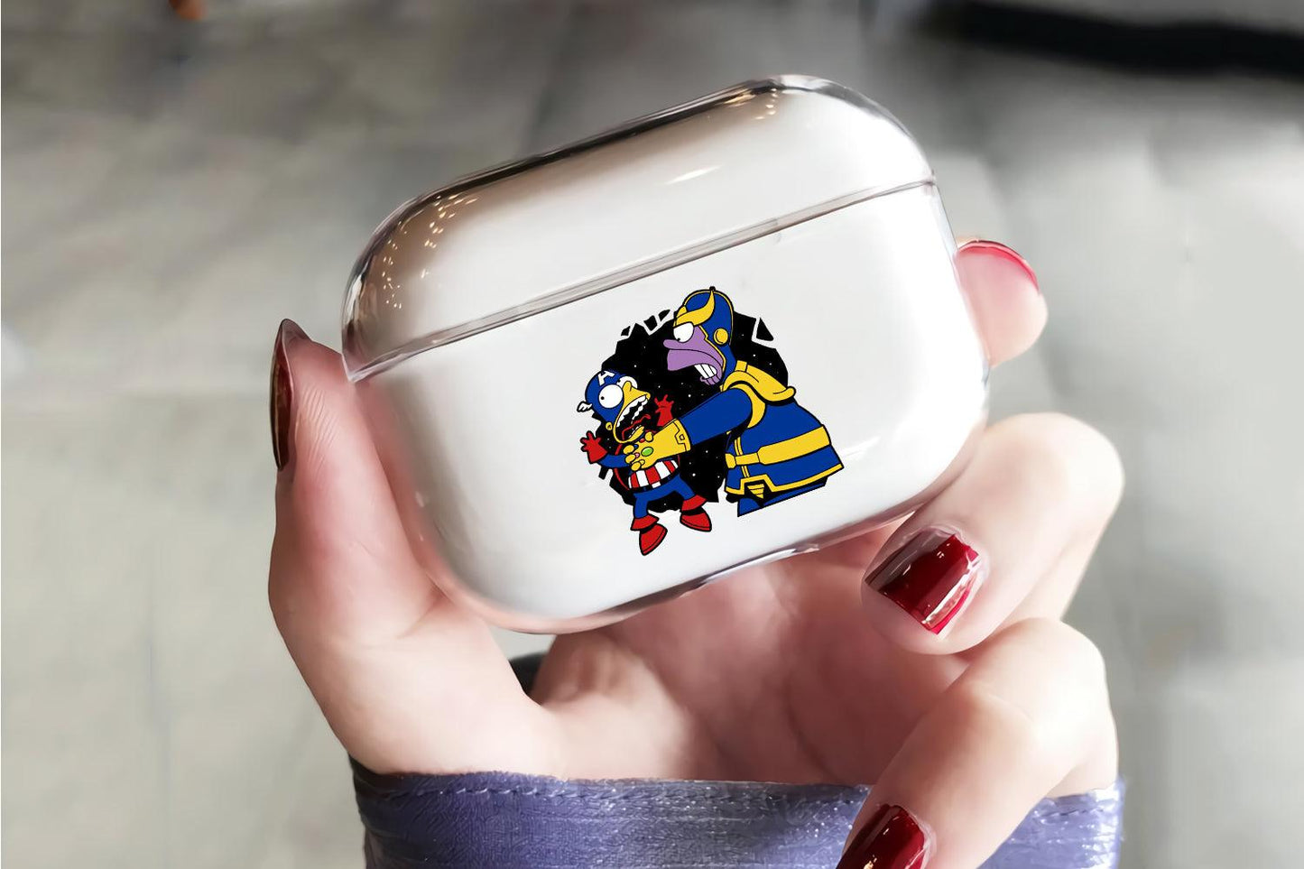 Simpson Avengers Parody Apple Airpod Pro 2 Clear Case-Xtracase