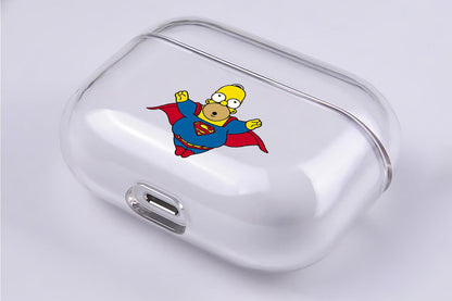 Simpson To Be Superman Protective Clear Case Cover For Apple Airpod Pro-Xtracase