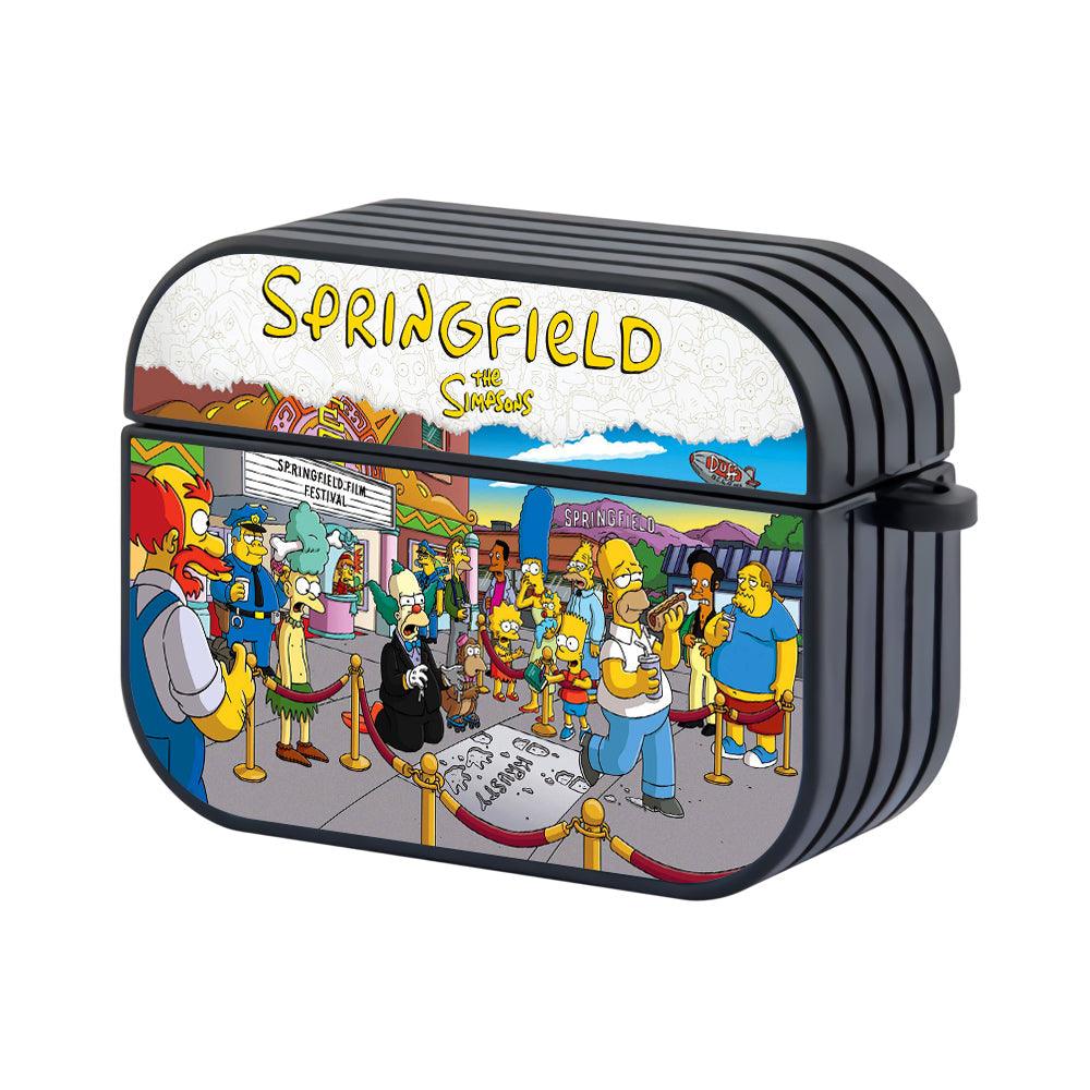Simpsons Film Festival of Springfield Hard Plastic Case Cover For Apple Airpods Pro 3-Xtracase