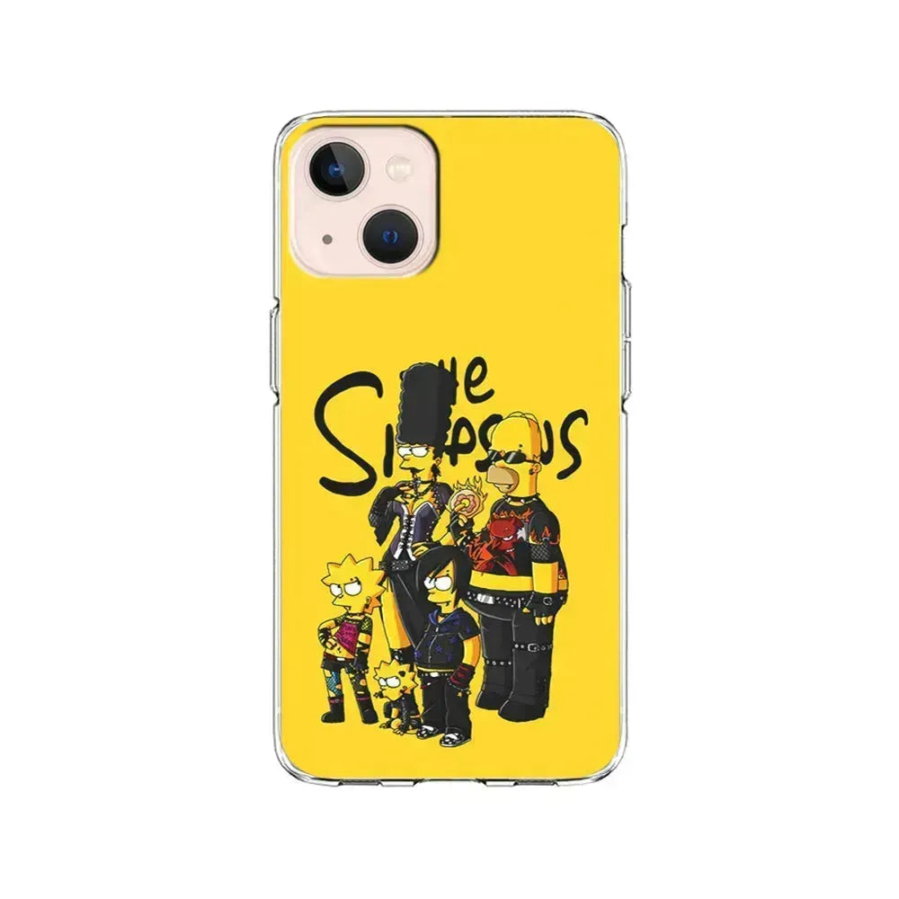 Simpsons Rock n' Roll Family iPhone 13 Mini Case-Clear Soft Case-Xtracase