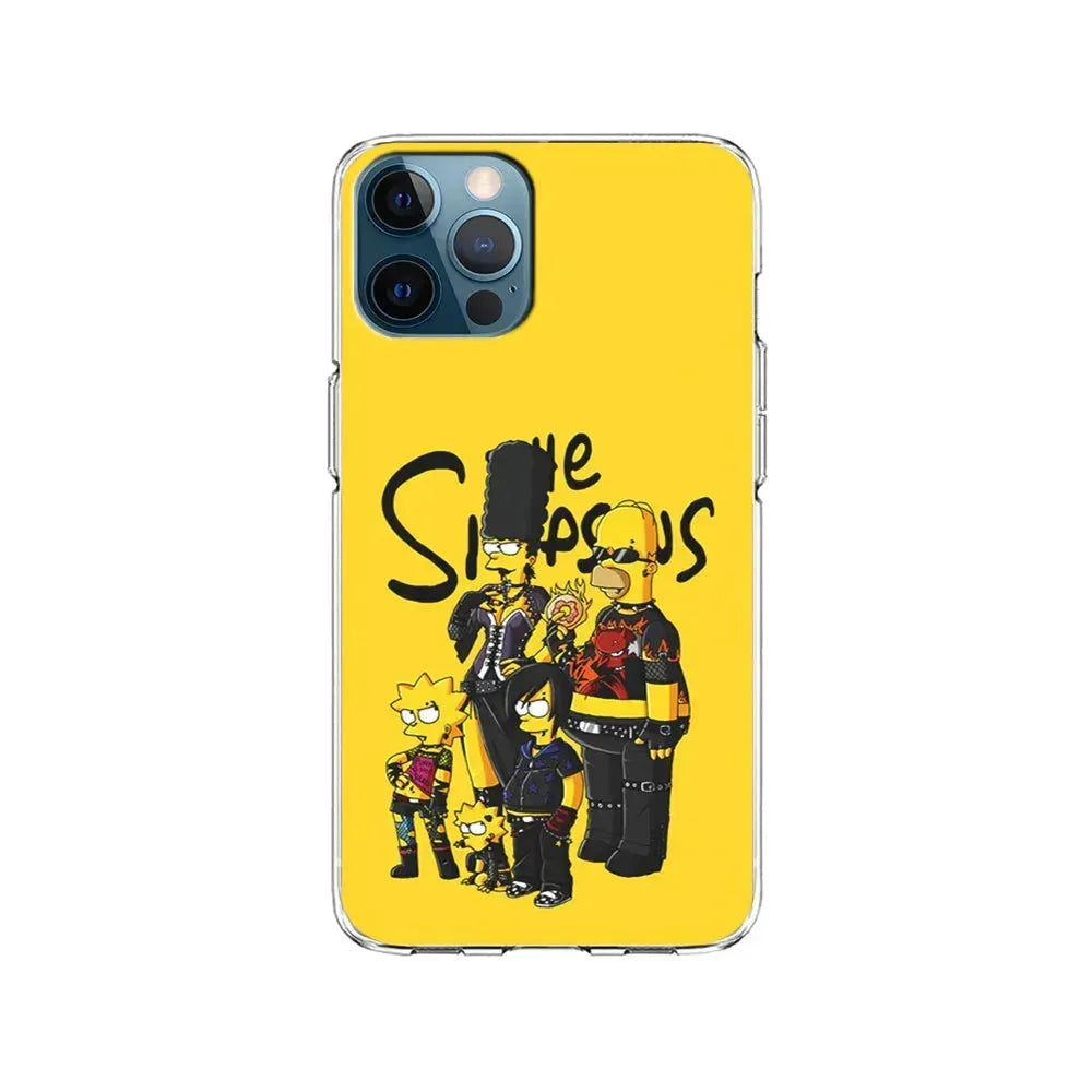 Simpsons Rock n' Roll Family iPhone 15 Pro Max Case-Clear Soft Case-Xtracase