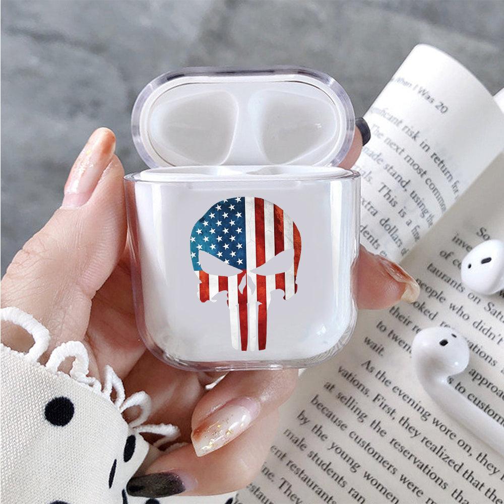 Skull Head American Taste Apple Airpods Clear Case-Xtracase