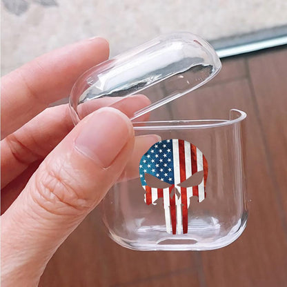 Skull Head American Taste Apple Airpods Clear Case-Xtracase