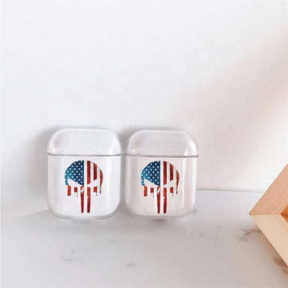 Skull Head American Taste Apple Airpods Clear Case-Xtracase