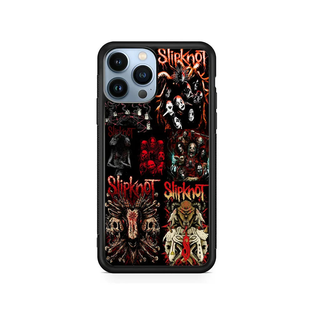 Slipknot Heavy Metal Band iPhone 13 Pro Case-Rubber / Black (2D Case)-Xtracase