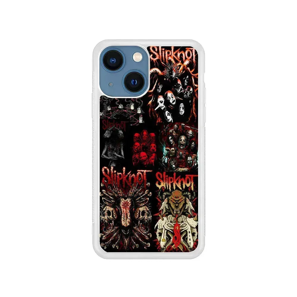 Slipknot Heavy Metal Band iPhone 13 Mini Case-Rubber / White (2D Case)-Xtracase