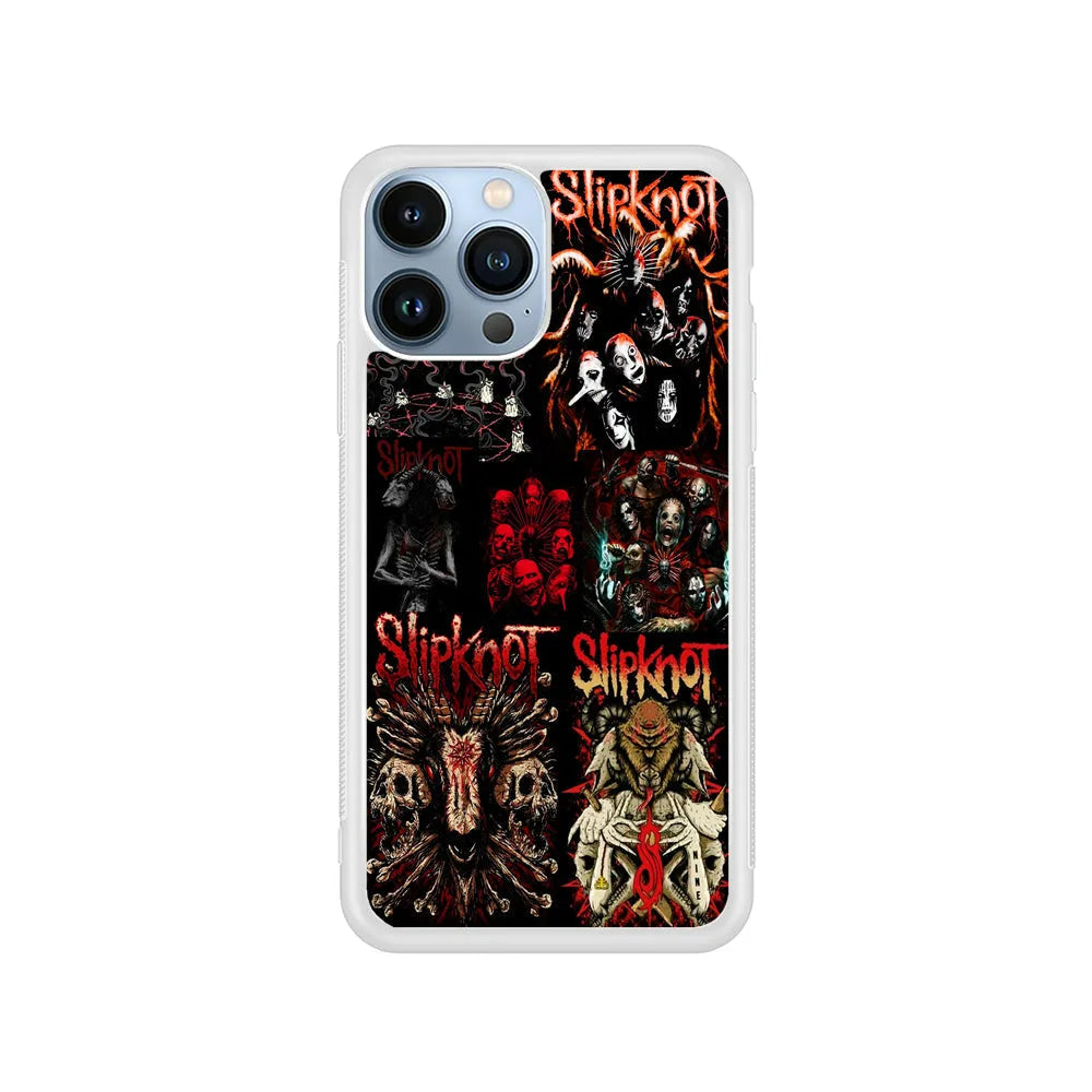 Slipknot Heavy Metal Band iPhone 13 Pro Case-Rubber / White (2D Case)-Xtracase